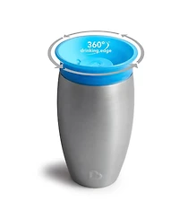Munchkin Toddler Miracle Stainless Steel 360 Sippy Cup, 10 oz, 2 Pack