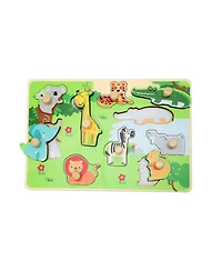 Leo & Friends Zoo Animal Peg Puzzle for 24-Months+