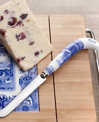 Spode Blue Italian Cheese Knife & Set of 6 Spreaders
