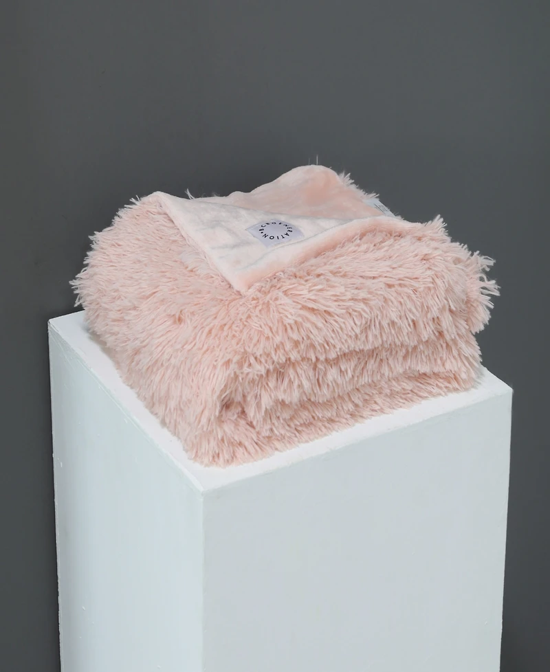 BCBgeneration Shaggy Reversible to Plush Throw, 50" x 70", Exclusively at Macy's