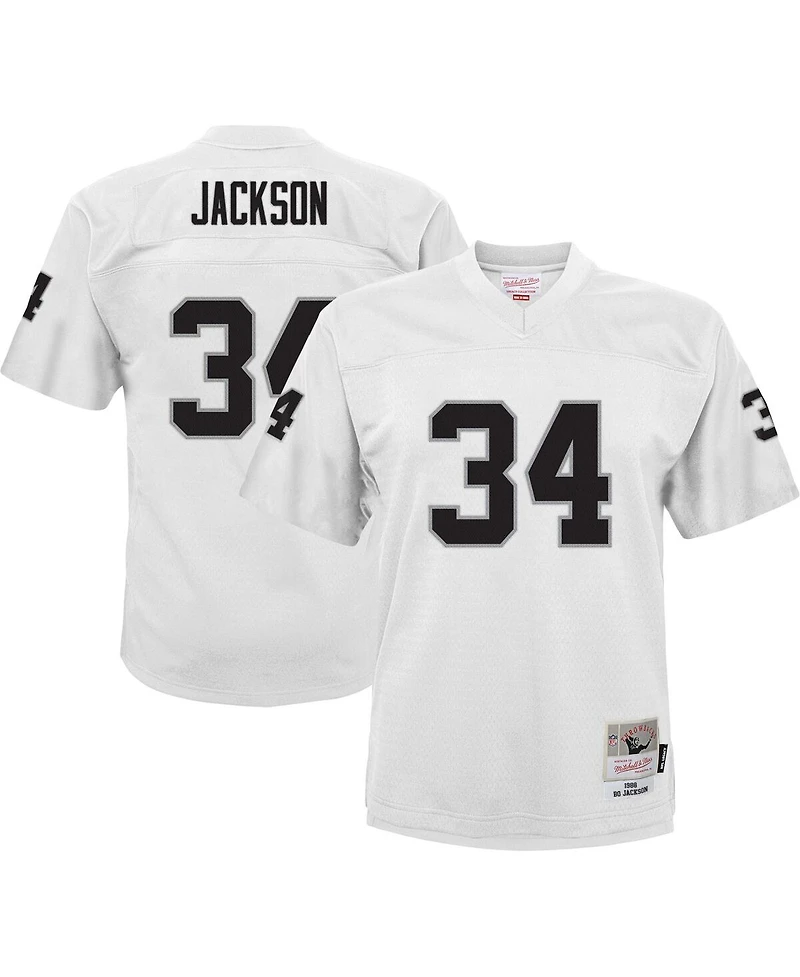 Big Boys and Girls Mitchell & Ness Bo Jackson White Las Vegas Raiders 1988 Retired Player Legacy Jersey
