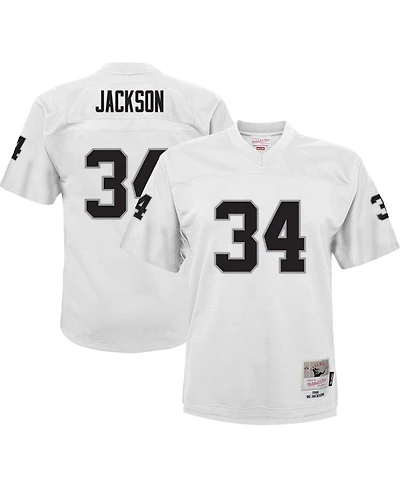 Big Boys and Girls Mitchell & Ness Bo Jackson White Las Vegas Raiders 1988 Retired Player Legacy Jersey