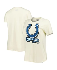 Women's New Era Cream Indianapolis Colts Chrome Sideline T-shirt