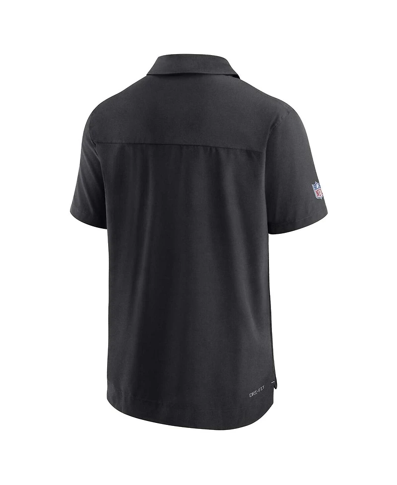 Men's Nike Black Las Vegas Raiders Sideline Lockup Performance Polo Shirt