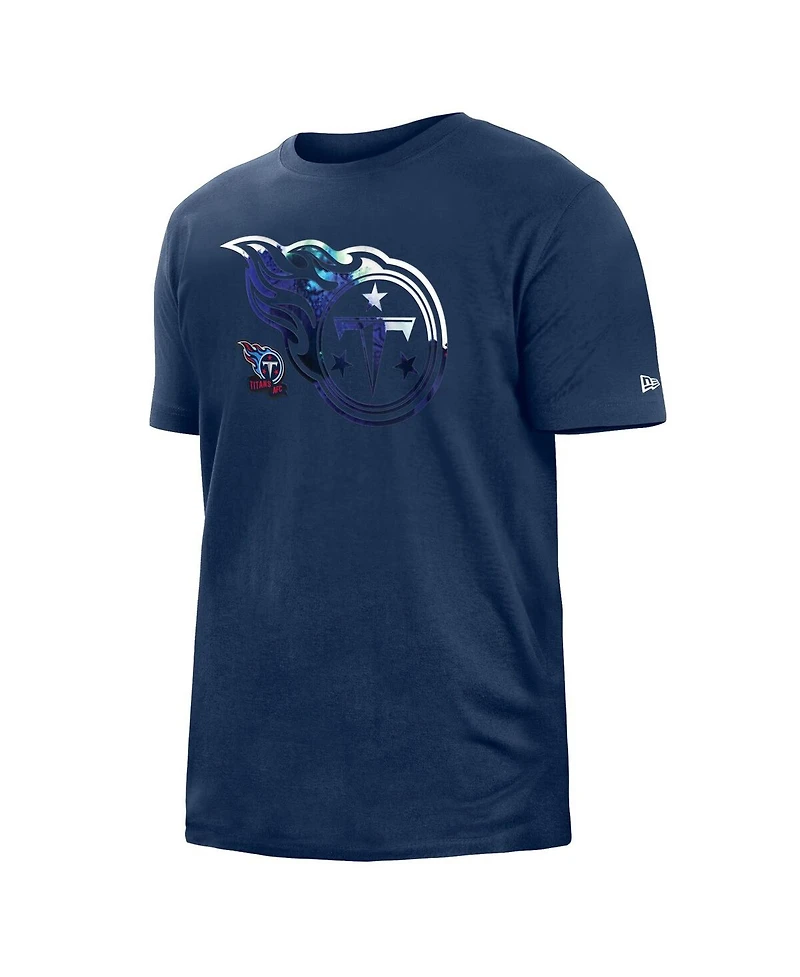 Men's New Era Navy Tennessee Titans 2022 Sideline Ink Dye T-shirt