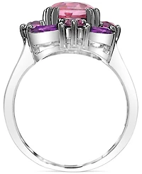 Multi-Gemstone Cluster Ring (3-7/8 ct. t.w.) in Sterling Silver