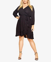 City Chic Plus Size Amber Frill Mini Dress