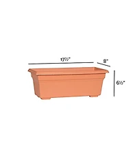 Novelty Manufacturing Countryside Flower Box, Terra Cotta Color, 17.5"