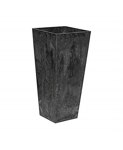 Novelty Artstone Ella Tall Square Planter Black 27.5 inch