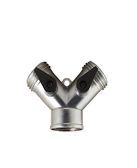 Melnor Metal 2-Way Hose Valve, Silver
