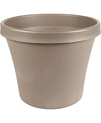 Bloem Terra Plastic Pot Planter, Pebble Stone Color, 12inches