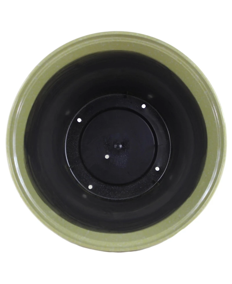 Garden Elements Logo Large Plastic Modern Planter Lime Green 14.75 Inches