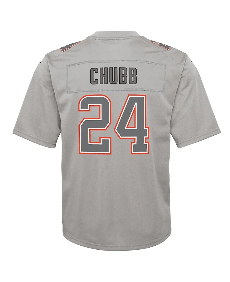 Big Boys Nike Nick Chubb Gray Cleveland Browns Atmosphere Game Jersey