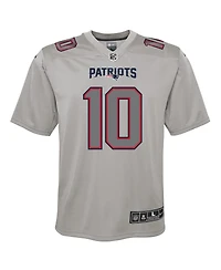 Big Boys Nike Mac Jones Gray New England Patriots Atmosphere Fashion Game Jersey