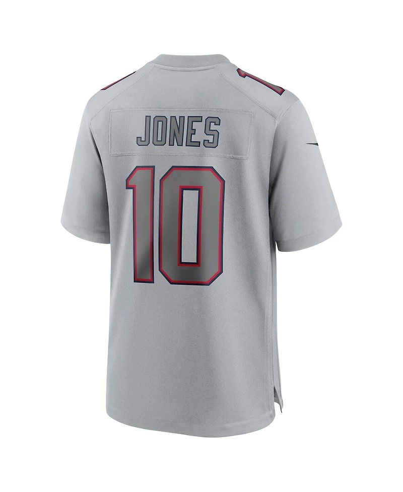 Men's Nike Mac Jones Gray New England Patriots Atmosphere Fashion Game Jersey