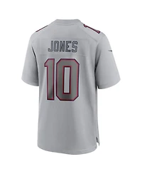 Men's Nike Mac Jones Gray New England Patriots Atmosphere Fashion Game Jersey