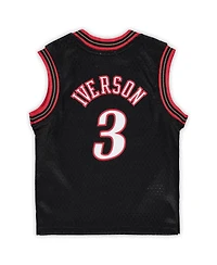 Infant Boys and Girls Mitchell & Ness Allen Iverson Black Philadelphia 76ers 2000/01 Hardwood Classics Retired Player Jersey