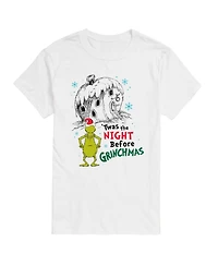 Airwaves Men's Dr. Seuss The Grinch Night Before Grinchmas Graphic T-shirt