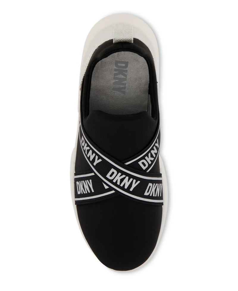 Dkny Toddler Girls Mia Stretch Pull Tag Slip On Sneaker