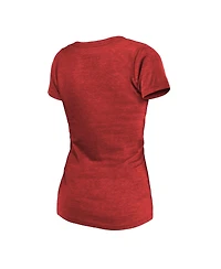 Women's Majestic Threads Red Philadelphia Phillies 2022 World Series Modest V-Neck T-shirt