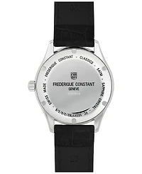 Frederique Constant Men's Swiss Automatic Classic Index Black Leather Strap Watch 40mm