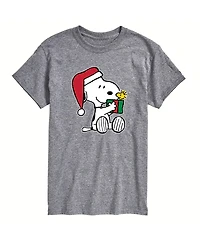 Airwaves Men's Peanuts Christmas Present Short Sleeve T-shirt