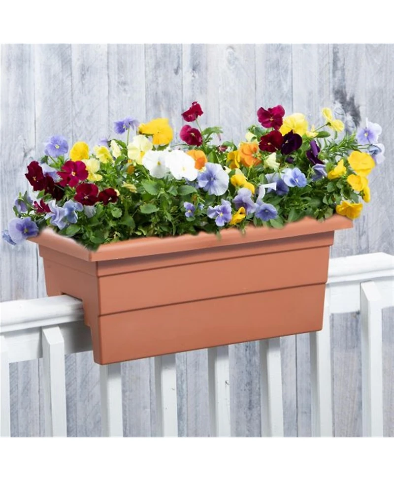 Novelty Countryside Railing Planter 26245 Terra Cotta 24 Inch