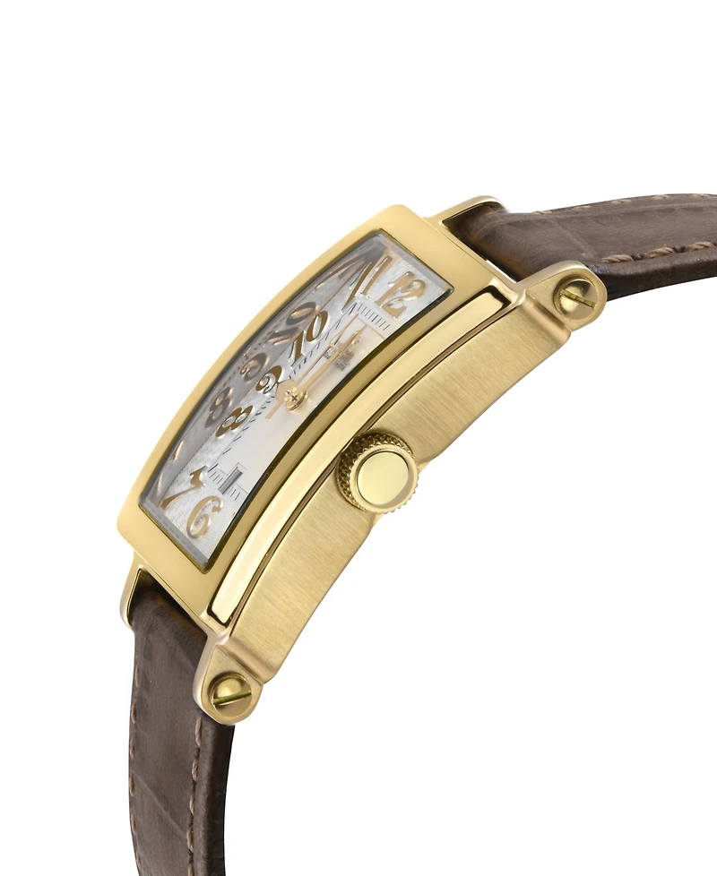 Gevril Women's Avenue of Americas Mini Swiss Quartz Italian Leather Strap Watch 25mm x 32mm