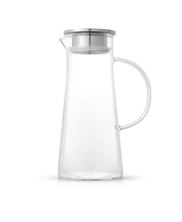 JoyJolt Breeze Glass Pitcher with Stainless Steel Lid