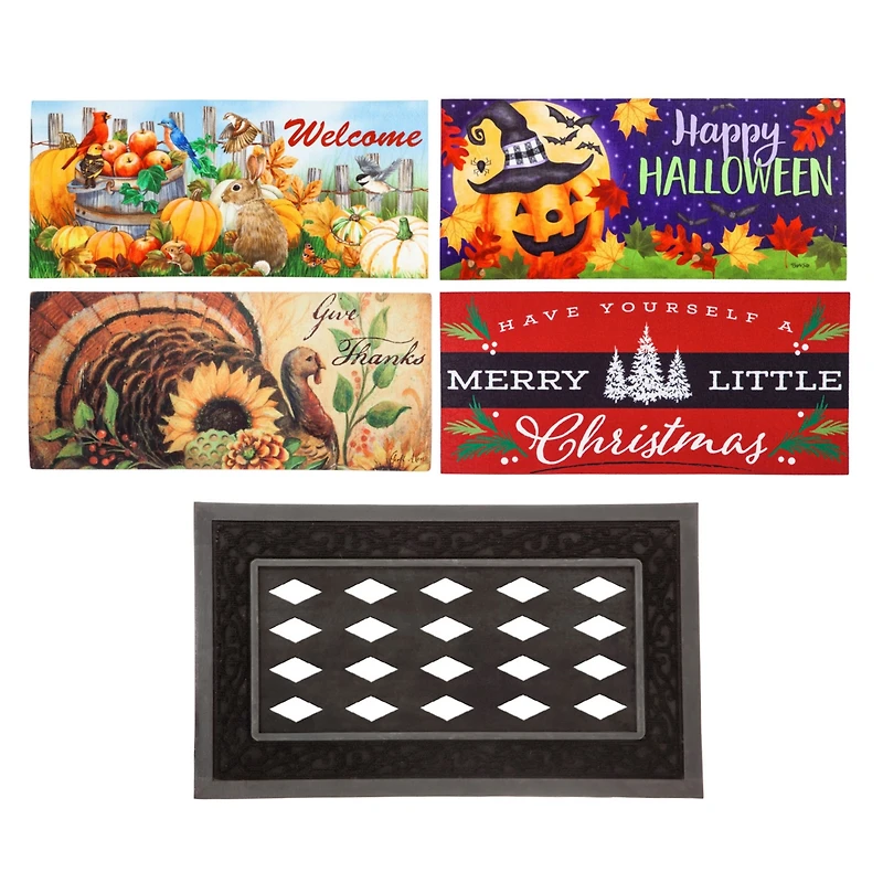 Evergreen Sassafras Fall Holiday Set of 5