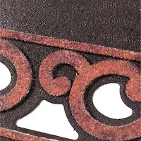 Evergreen Bronze Verigated Scroll Sassafras Floor Mat Indoor Outdoor Rubber Tray 18"x30" Fits Sassafras Inserts 10"x22" Black