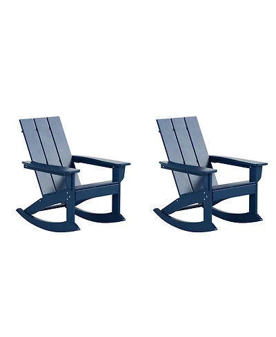 WestinTrends Modern Adirondack Outdoor Rocking Chair (Set of