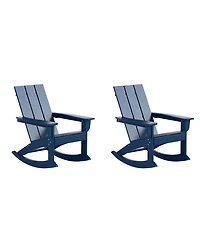 WestinTrends Modern Adirondack Outdoor Rocking Chair (Set of