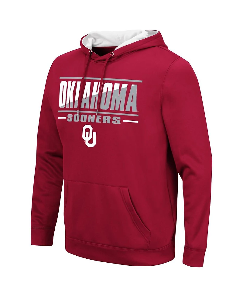 Colosseum Men's Oklahoma Sooners Slash Stack 2.0 Pullover Hoodie