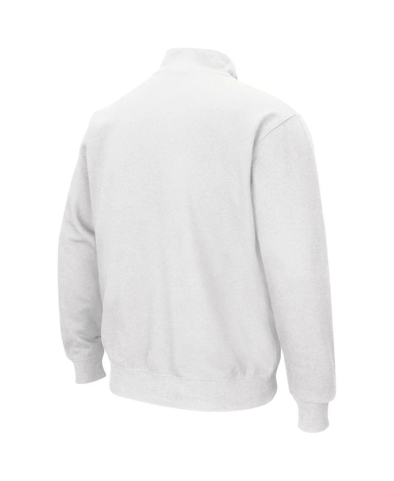 Men's Colosseum White Texas Longhorns Tortugas Quarter-Zip Sweatshirt