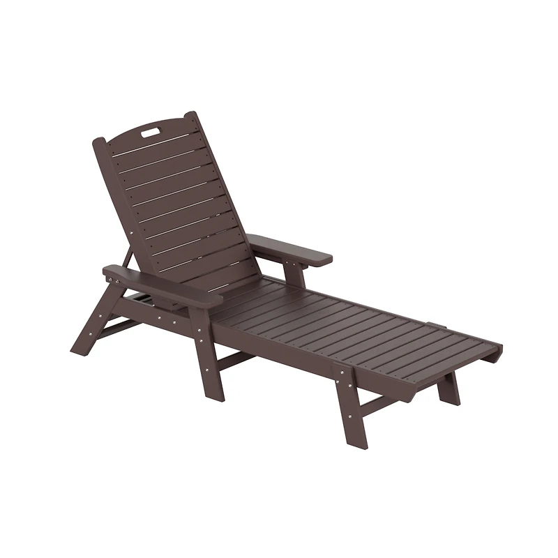 WestinTrends Adirondack Outdoor Chaise Lounge for Patio Garden Poolside (Set of 2)