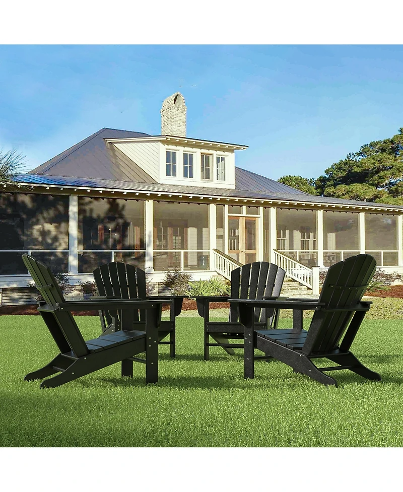 WestinTrends All-Weather Contoured Outdoor Poly Adirondack Chair (Set of 4)