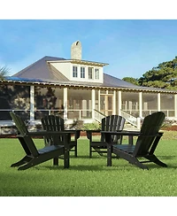 WestinTrends All-Weather Contoured Outdoor Poly Adirondack Chair (Set of 4)