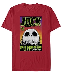 Fifth Sun Men's Nightmare Before Christmas Jack Big Skull Short Sleeves T-shirt