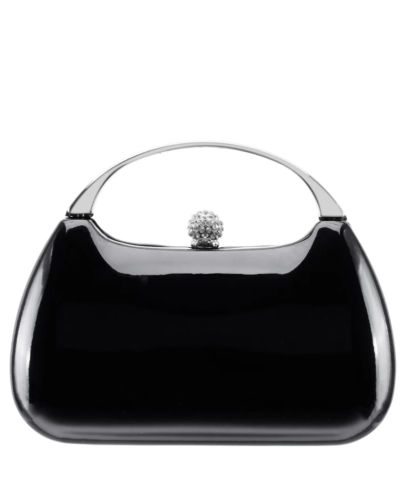 Nina Women's Metallic Minaudiere bag with Metal Handle