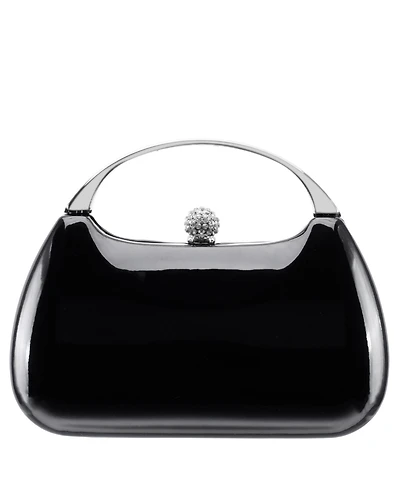 Nina Women's Metallic Minaudiere bag with Metal Handle