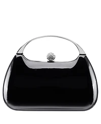 Nina Women's Metallic Minaudiere bag with Metal Handle