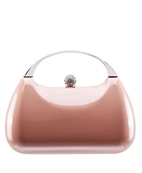 Nina Women's Metallic Minaudiere bag with Metal Handle