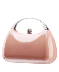 Nina Women's Metallic Minaudiere bag with Metal Handle
