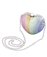 Nina Women's Crystal Heart Minaudiere Bag