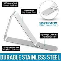 30 Pack Tablecloth Clips - Durable Stainless Steel Table Cloth Clips & Cover Clamps