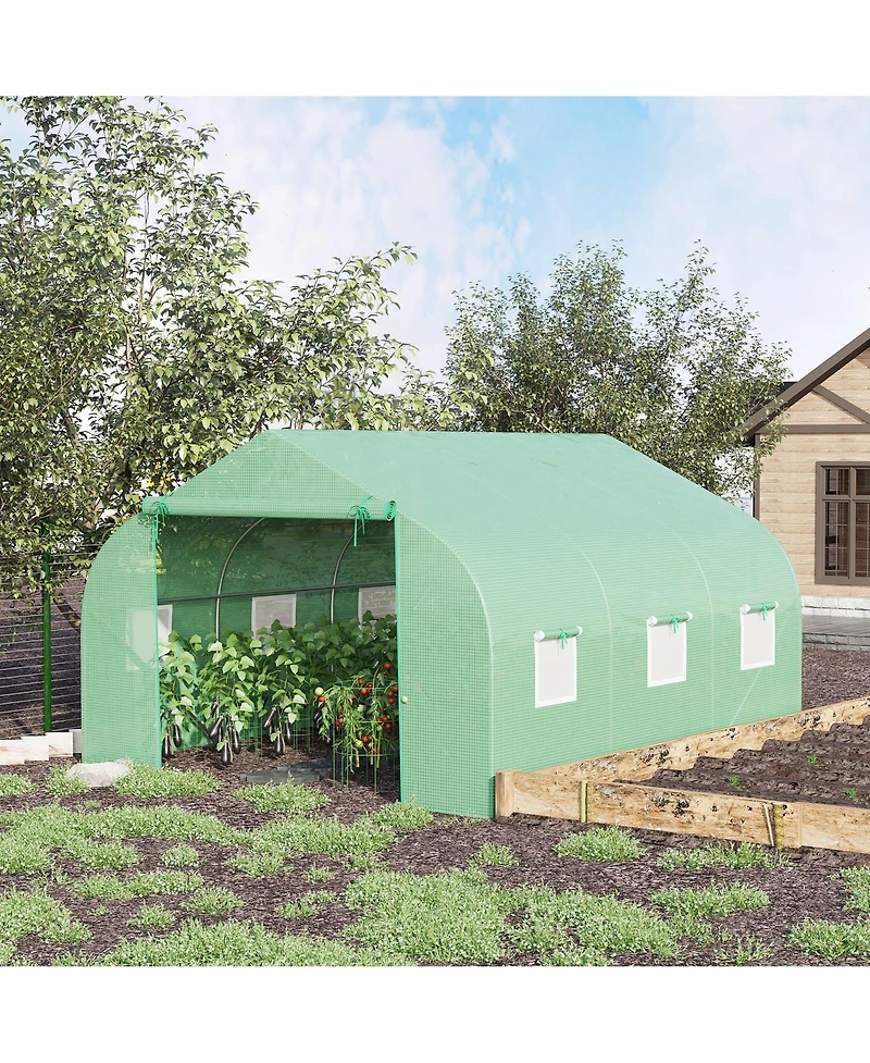 Outsunny 11.5' x 10' x 6.5' Portable Walk-In Tunnel house,