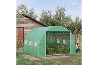 Outsunny Large 10' x 10' house, Hoop Hot House, Zipper Door,