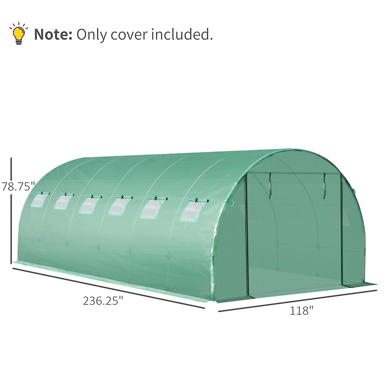 Outsunny 19.7' x 9.8' x 6.6' house Cover Replacement,