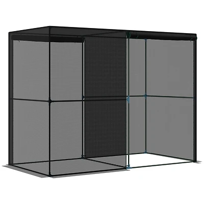 Outsunny 94.5" x 47.25" x 72.75" Walk-in Crop Cage w/ High-Quality Hdpe Cover